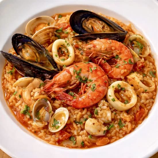 蒜香番茄海鮮燴飯 Garlic Tomato Seafood Risotto